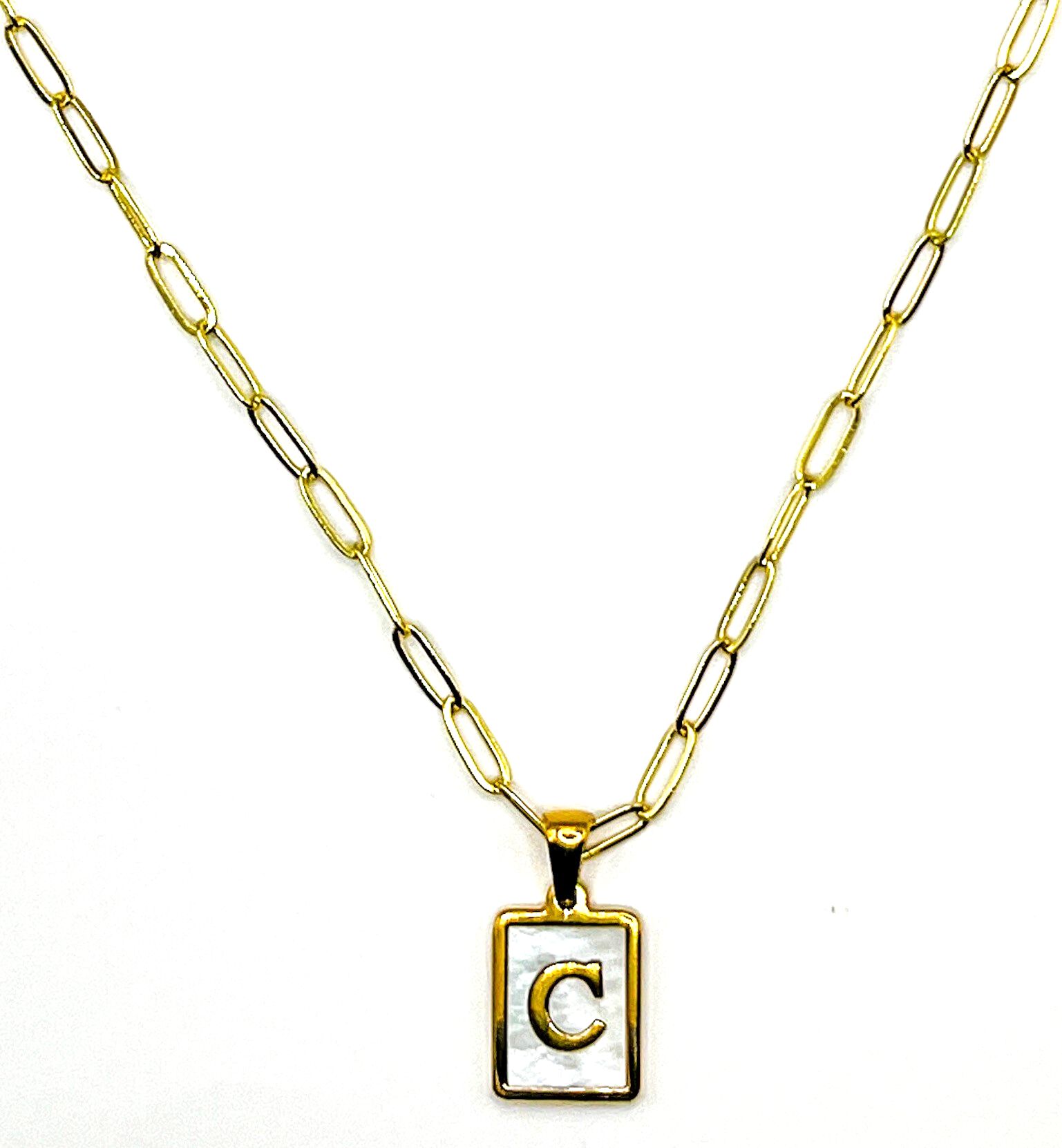 Pearlescent Initial Necklace