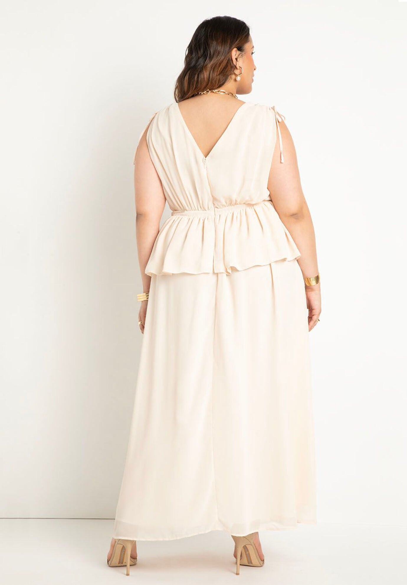 Chiffon peplum dress best sale