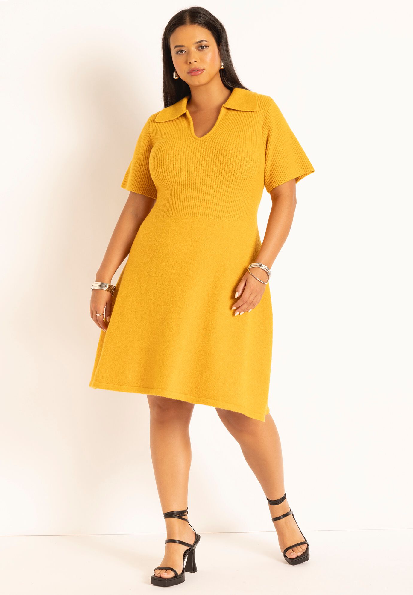 Plus size mini sweater dress on sale