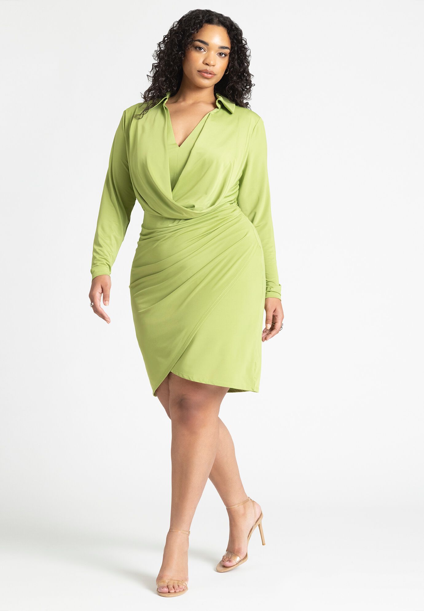 Strong Shoulder Mini Dress Eloquii