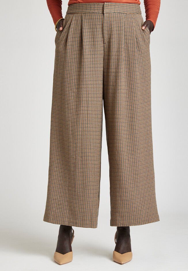 Pleated Wide Leg Pant, , alternate image number null