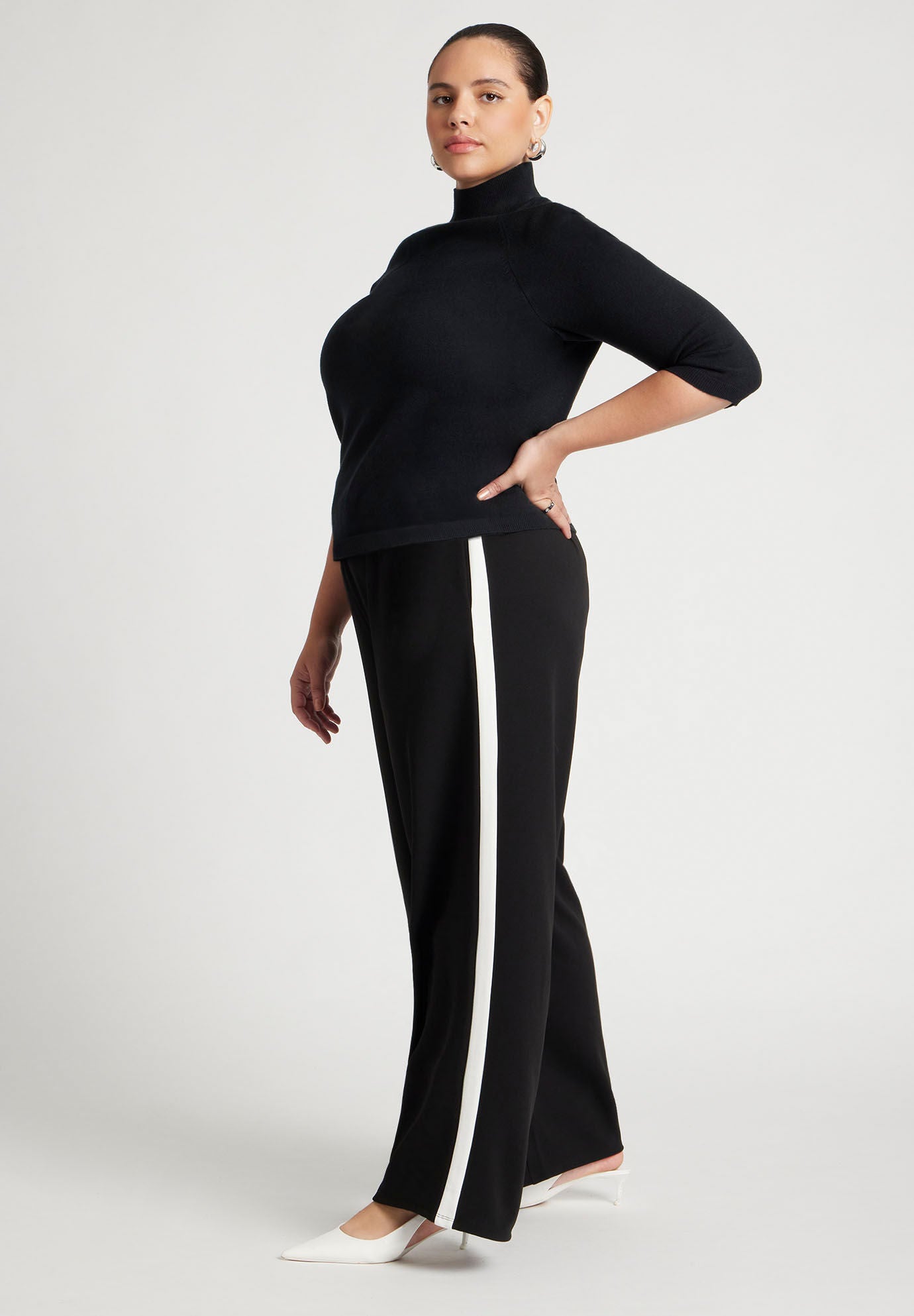 Side stripe trousers womens sale