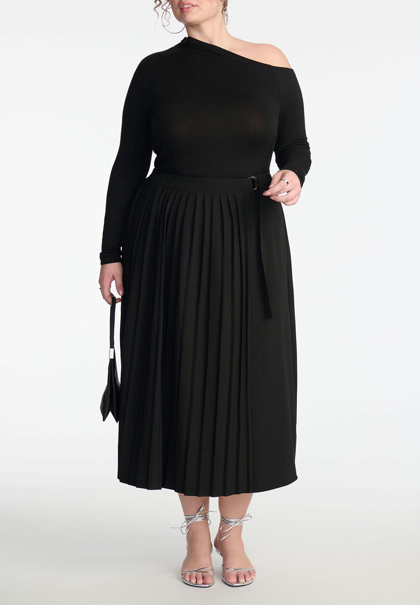 Pleated Wrap Skirt