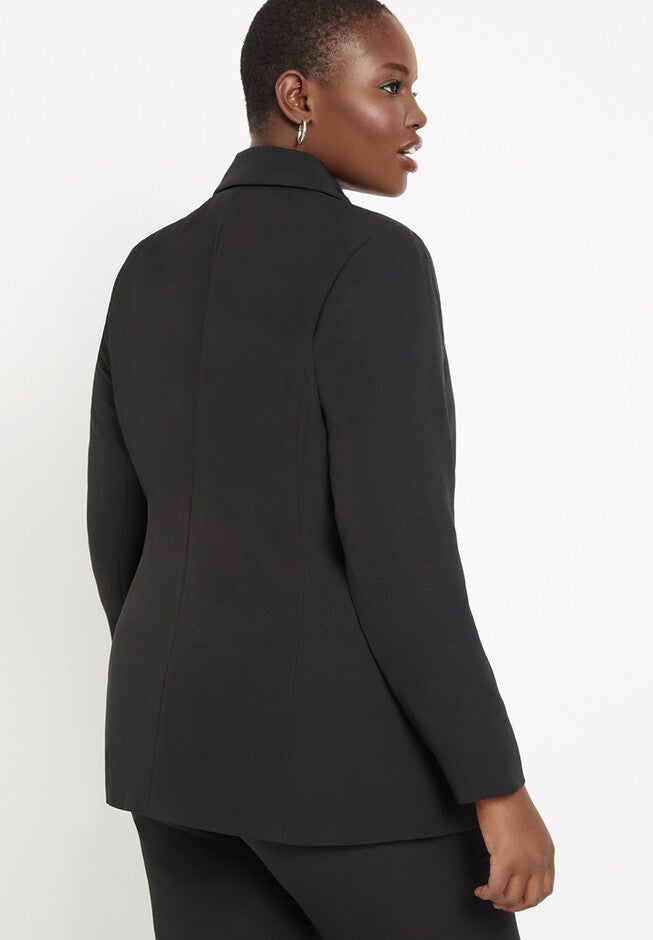 Tie Front Venice Crepe Blazer, , alternate image number null