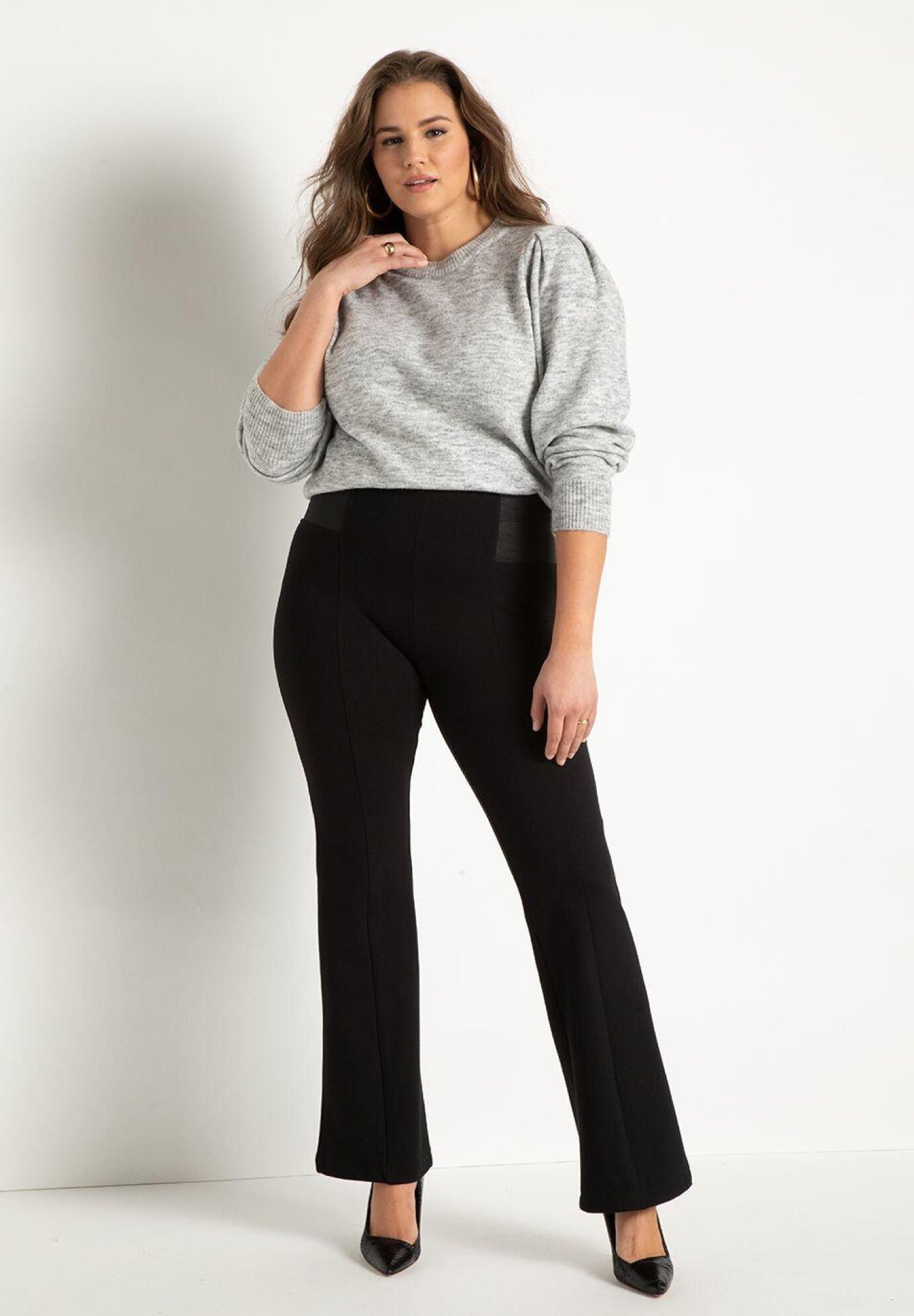 Plus size 2025 flare leg pants