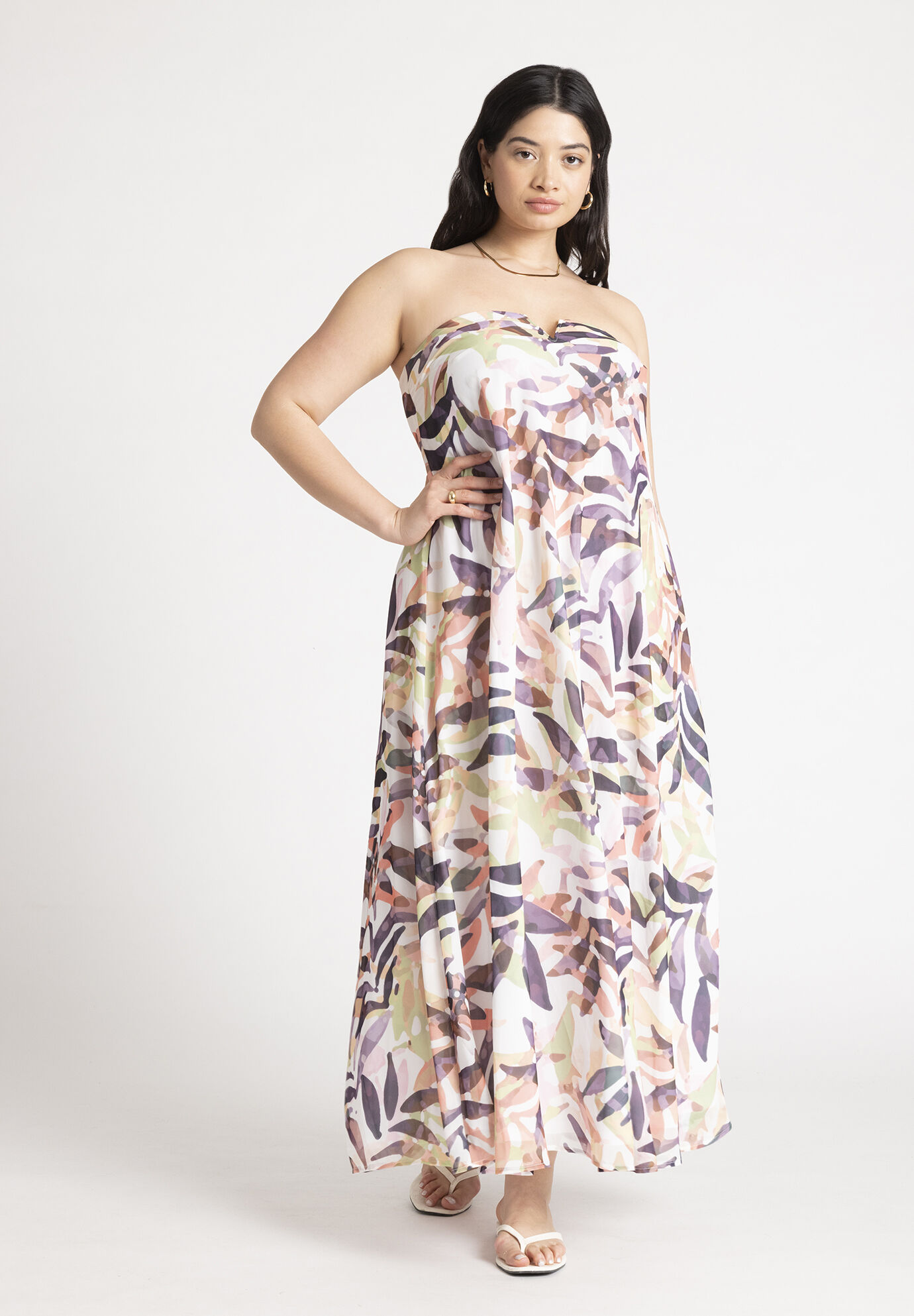 Women Strapless Cover Up Maxi Dress By ( Size 20 )