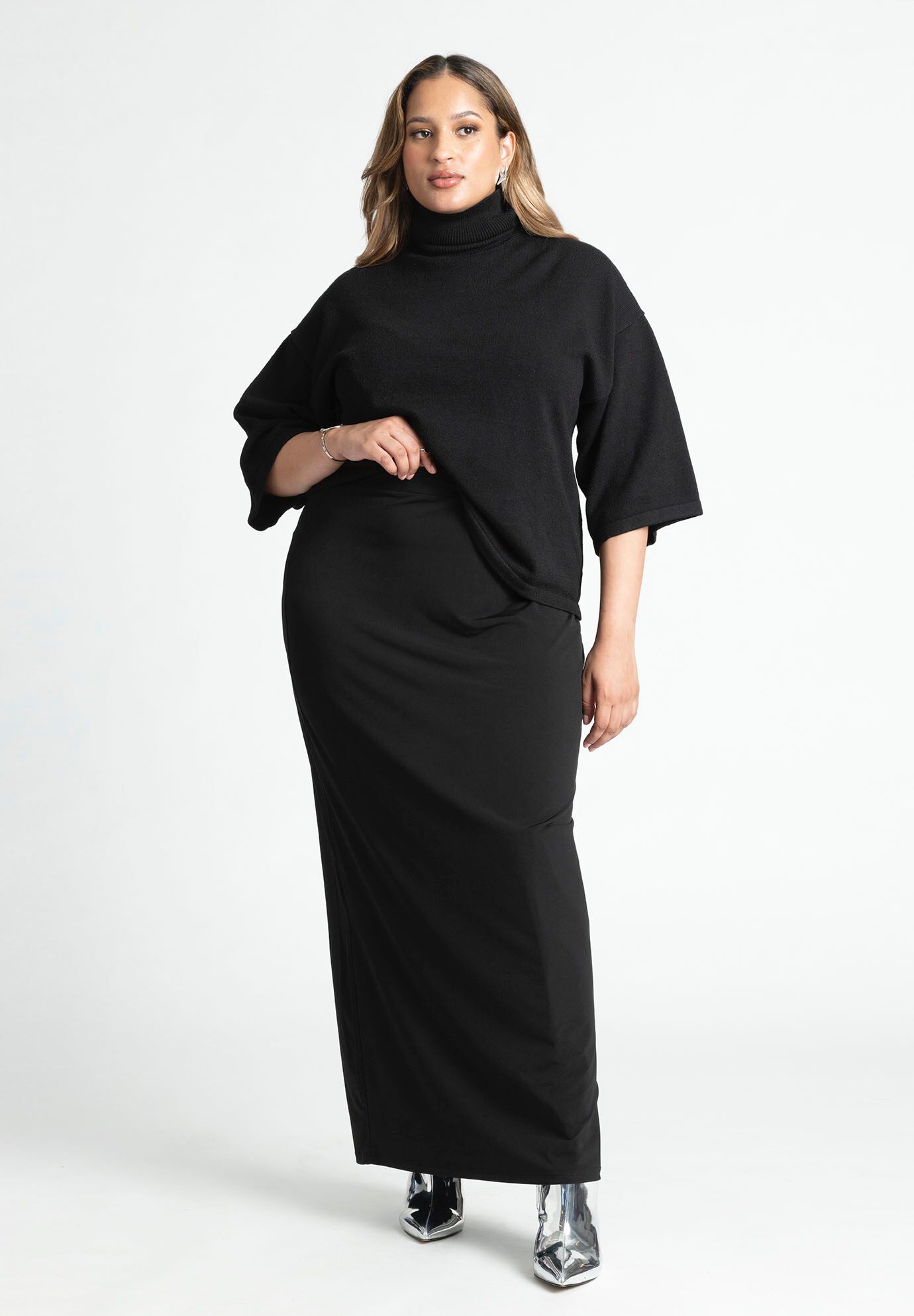 Jersey knit maxi skirt store
