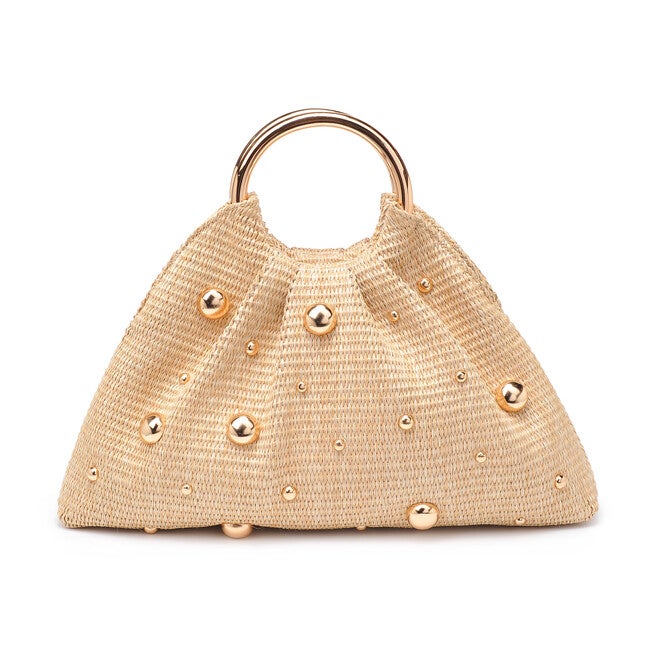 Harper Straw Evening Bag, NATURAL, alternate image number 2