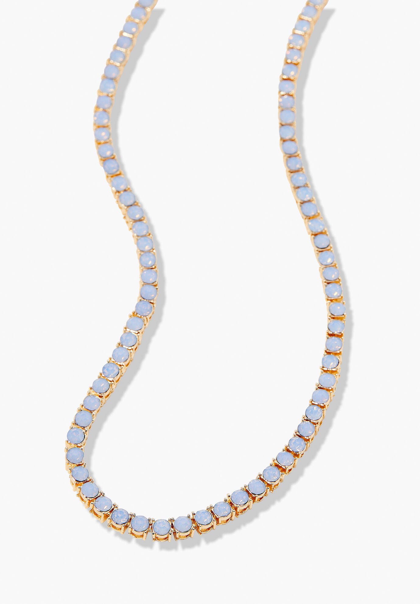 Isabella Opal Blue Tennis Necklace, BLUE, on-hover image number 1