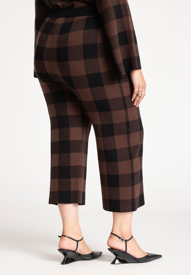 Crop Leg Sweater Pant, BUFFALO PLAID, alternate image number null
