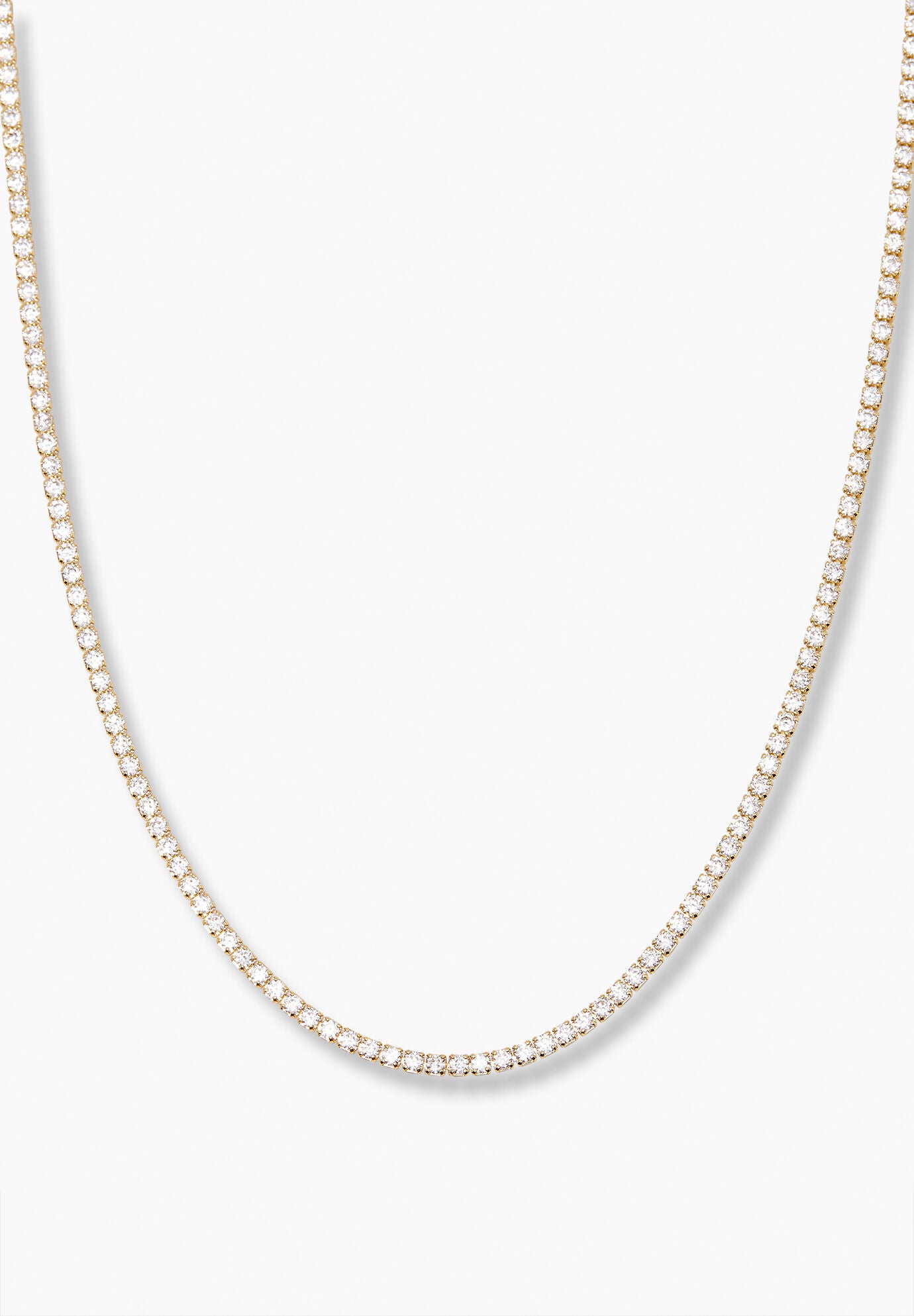 Isabella Mini Tennis Necklace, GOLD, hi-res image number 0