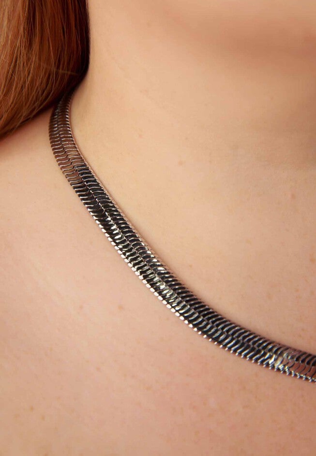 Mega Lennox Silver Necklace, , alternate image number 2
