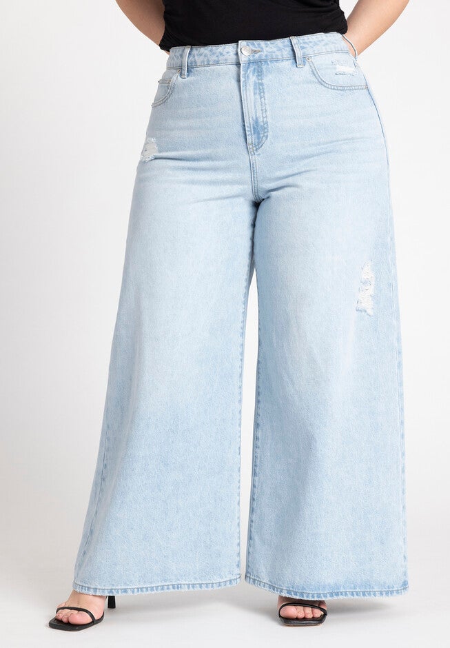 Super Wide Leg Jean, LIGHT WASH, on-hover image number null