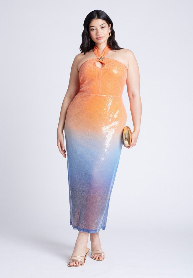 Ombre Star Sequin Dress, OMBRE, alternate image number null