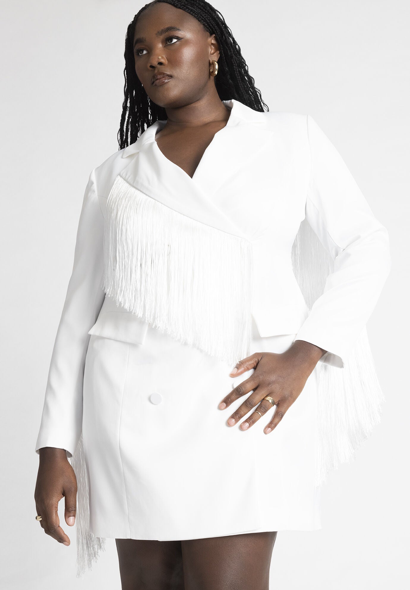 Fringe Blazer Dress