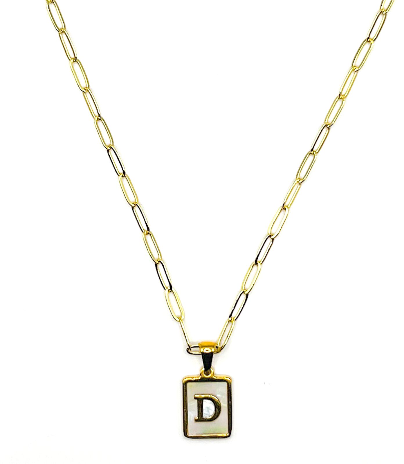 Pearlescent Initial Necklace, D, hi-res image number 0