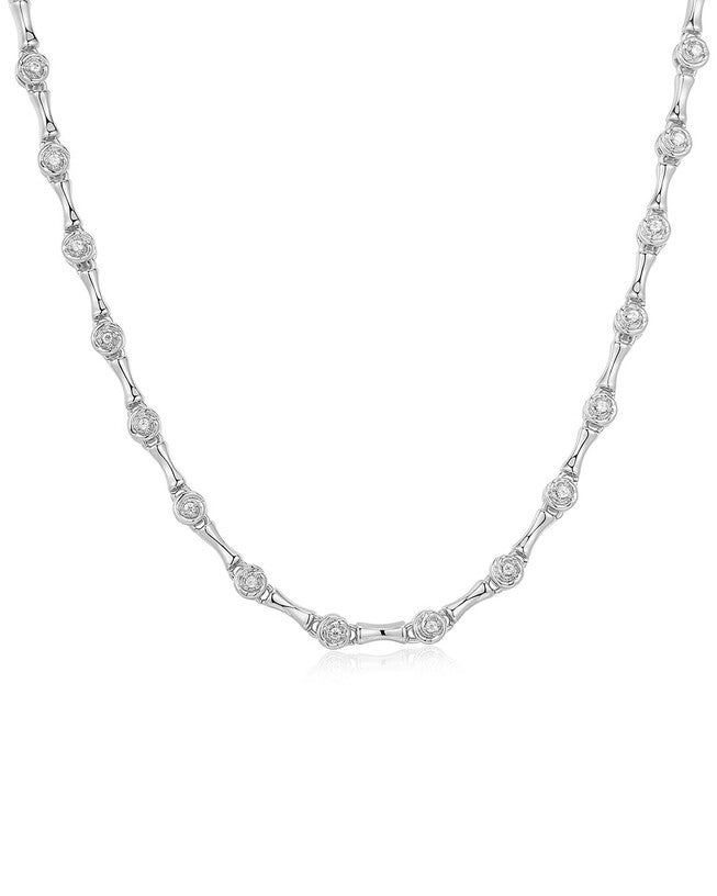 The Coquille Tennis Necklace- Silver, SILVER, hi-res image number null