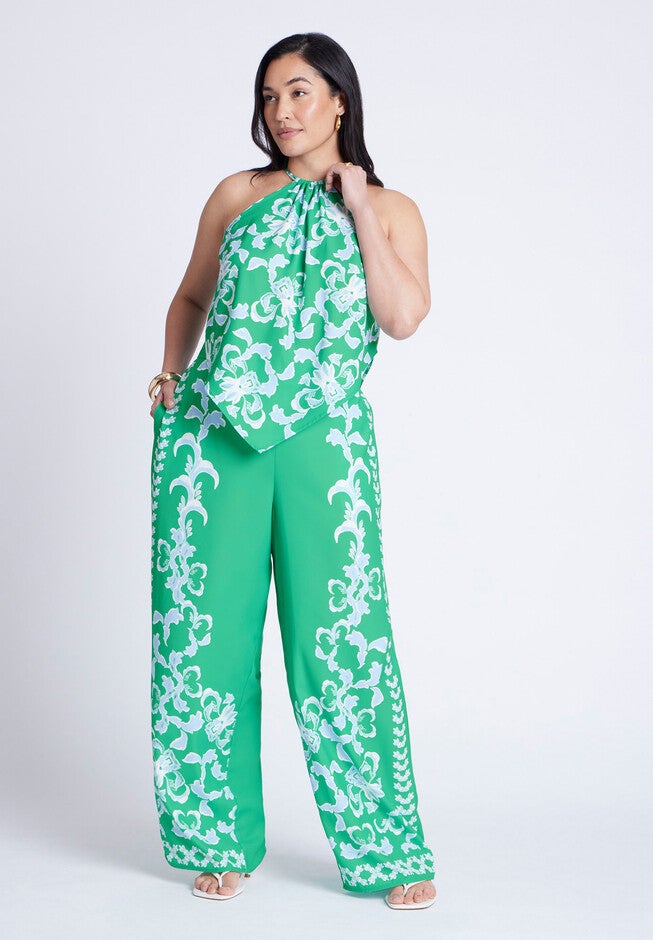 Placed Print Pull On Pant, SEASIDE GARDEN, on-hover image number null