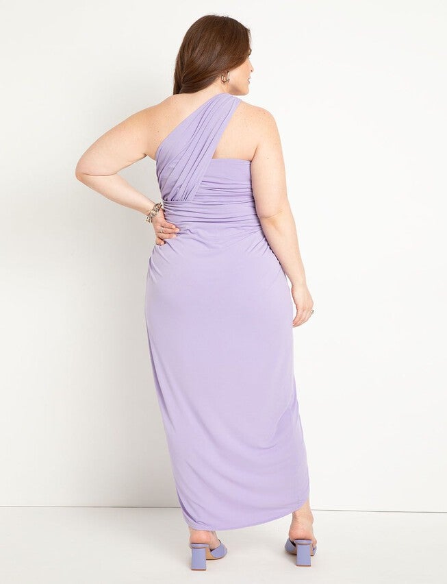 Shirred Wrap Dress, SUNLIT ALLIUM, alternate image number null