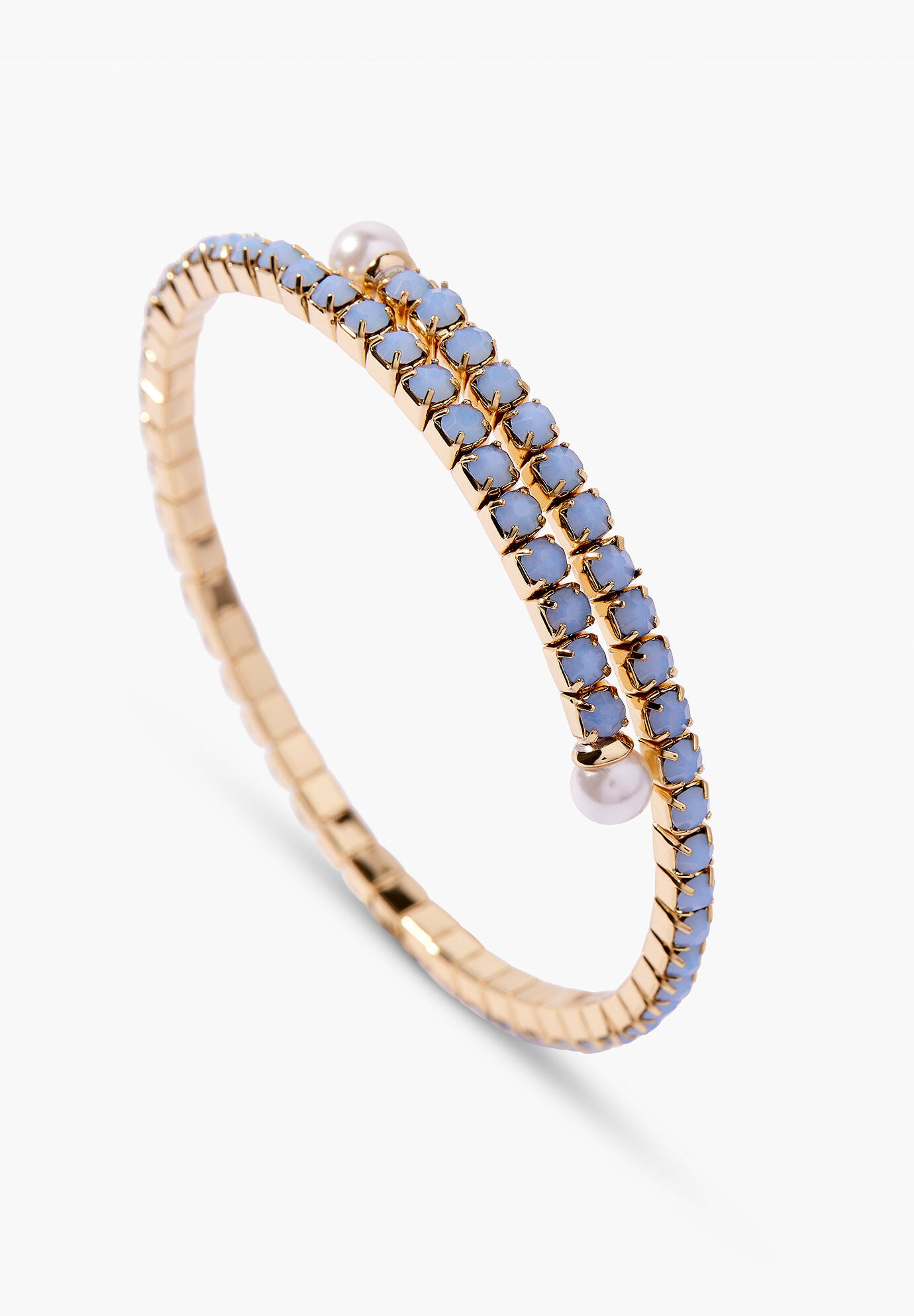 Isabella Opal Coil Tennis Bracelet, BLUE, on-hover image number 1