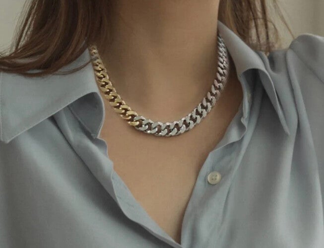 Charlie Necklace, GOLD RHODIUM MULTI, alternate image number null