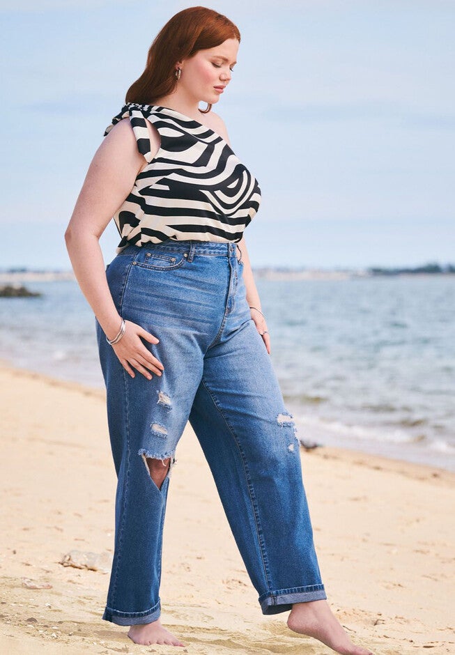 Knee Destruction Jean, MEDIUM WASH, hi-res image number null