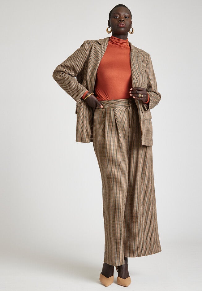 Pleated Wide Leg Pant, , on-hover image number null