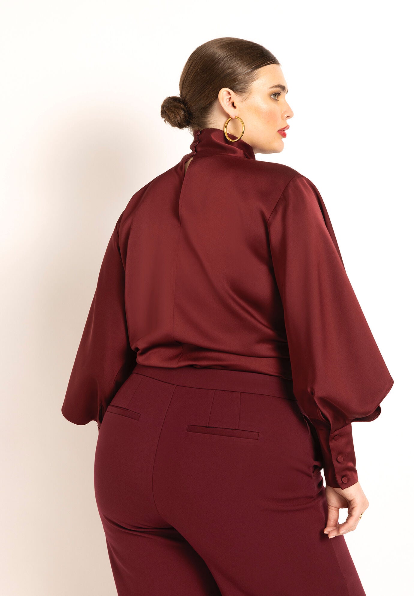 Tova Mesh Blouse - Zinfandel
