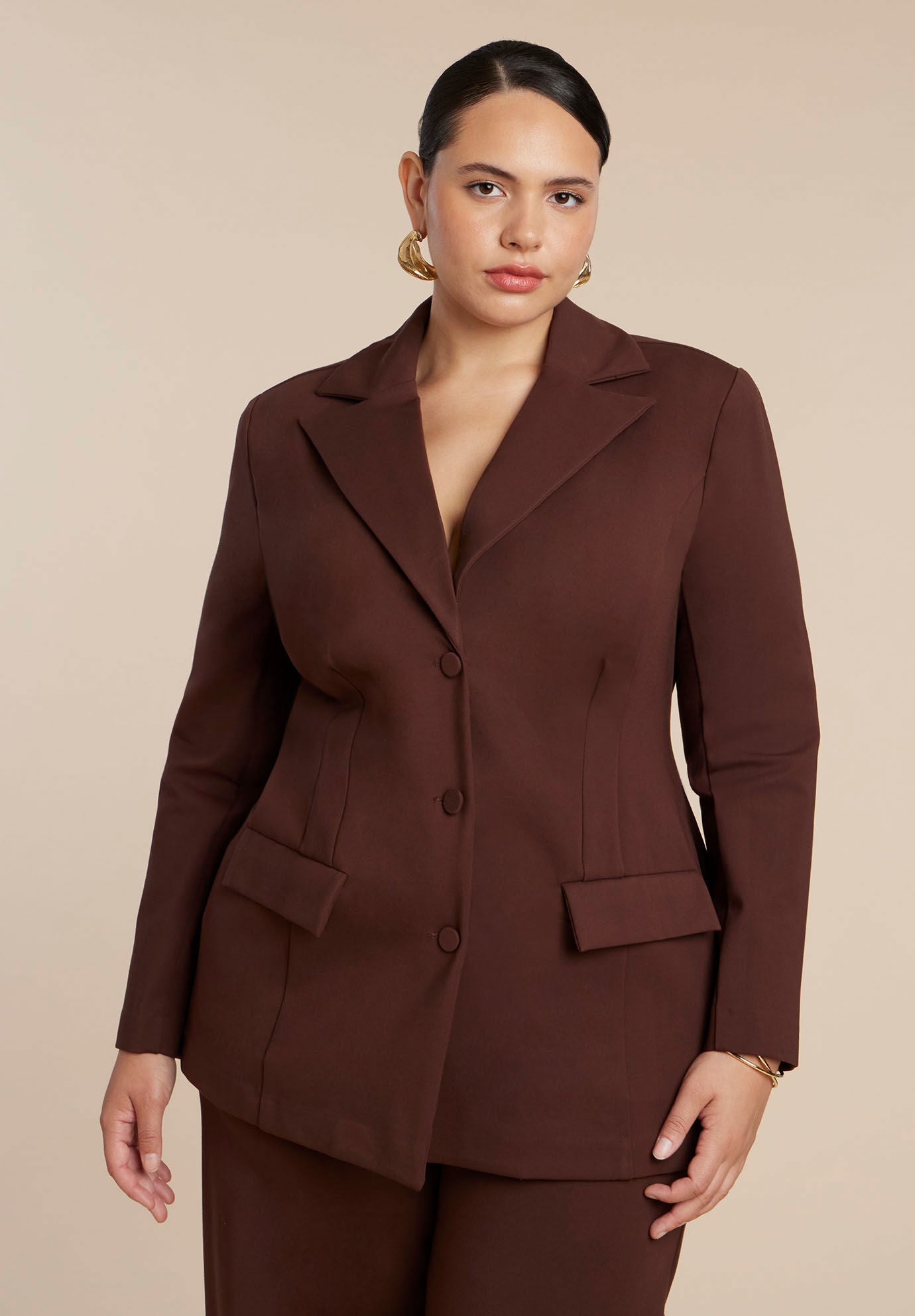 Textured Long Coat | ELOQUII