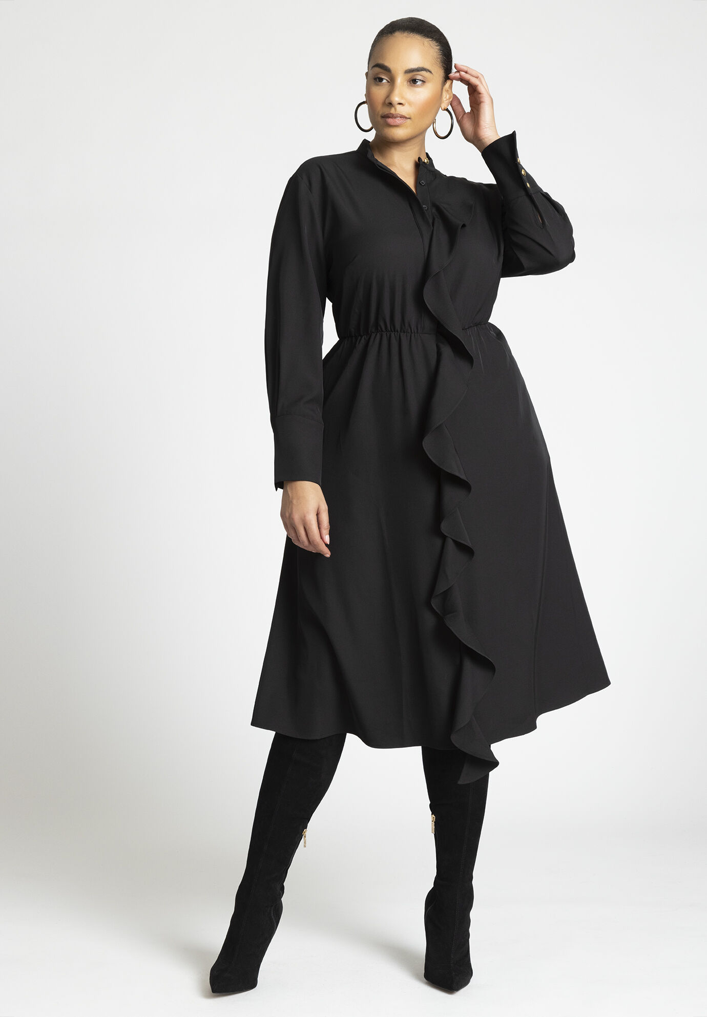 Women Cascade Midi Dress By ( Size 26 )