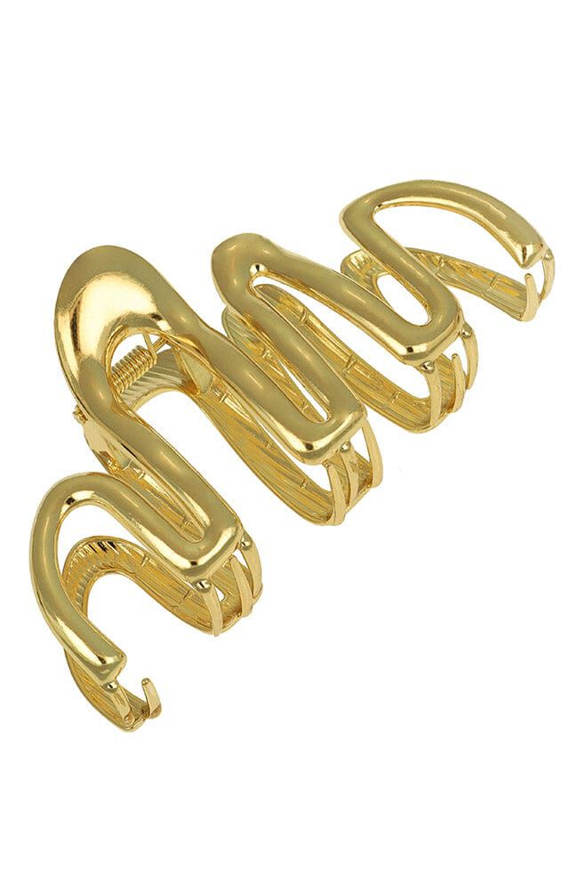 Carnival Claw Clip, GOLD, hi-res image number 0