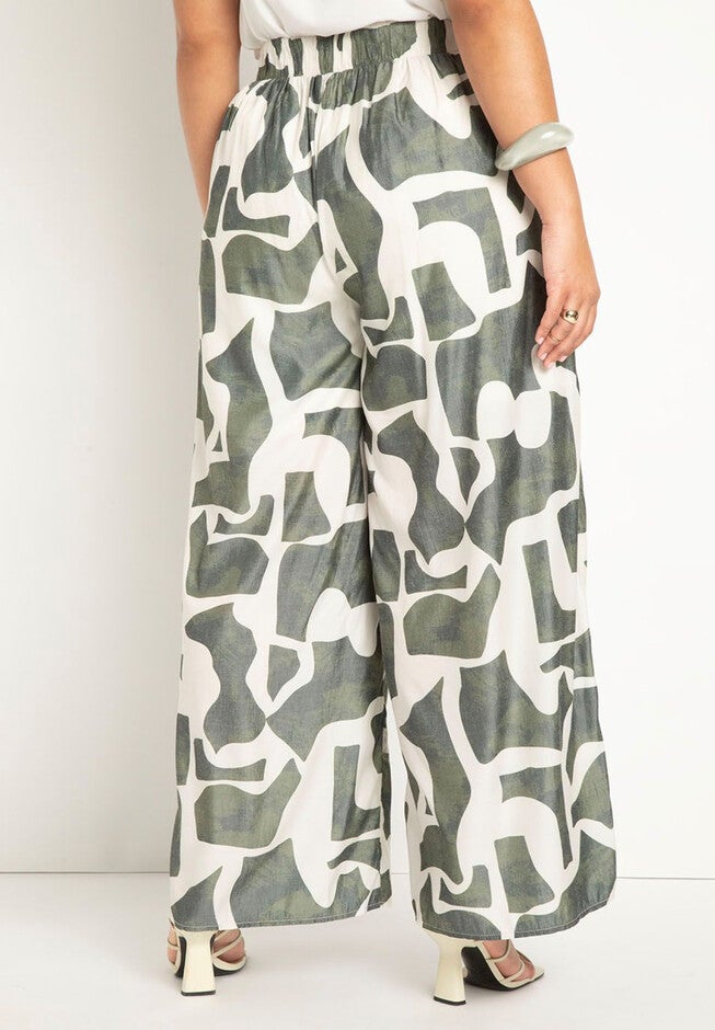 Pull On Wide Leg Pant with Slit Hem, , alternate image number null
