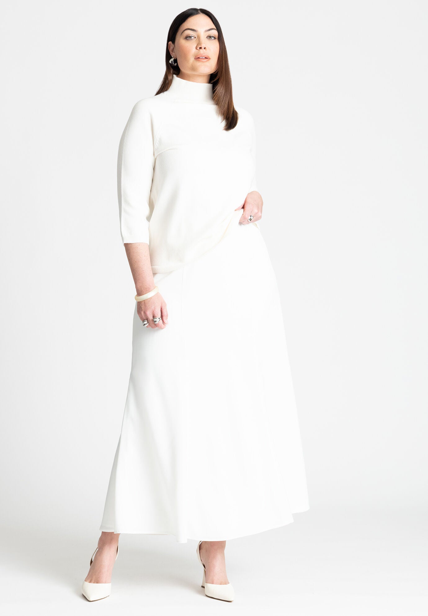 White satin skirt value new arrivals
