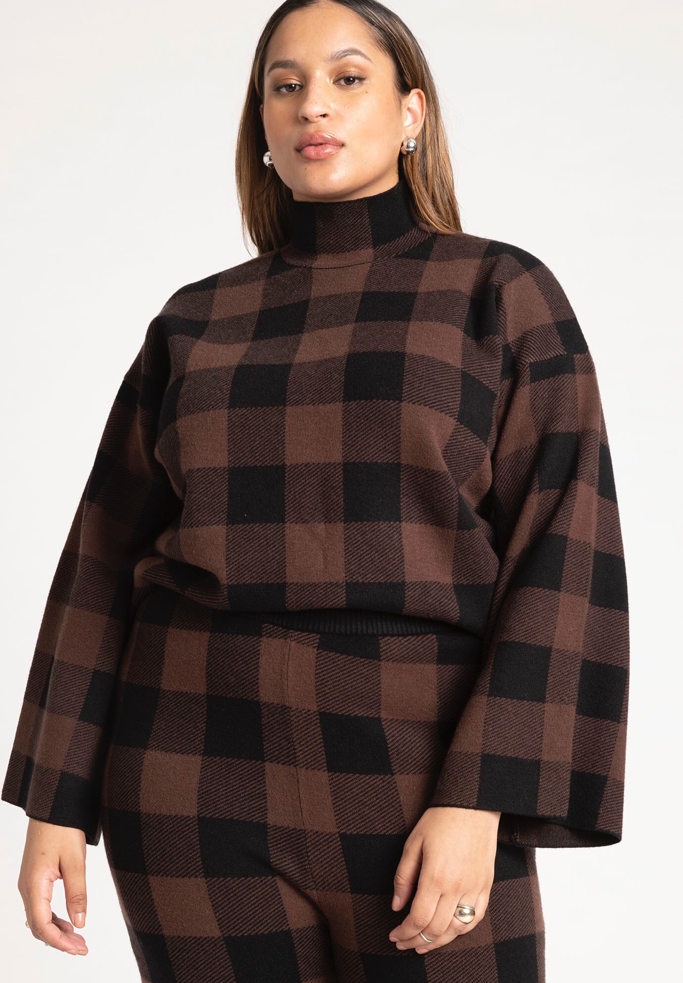 Buffalo plaid turtleneck hot sale