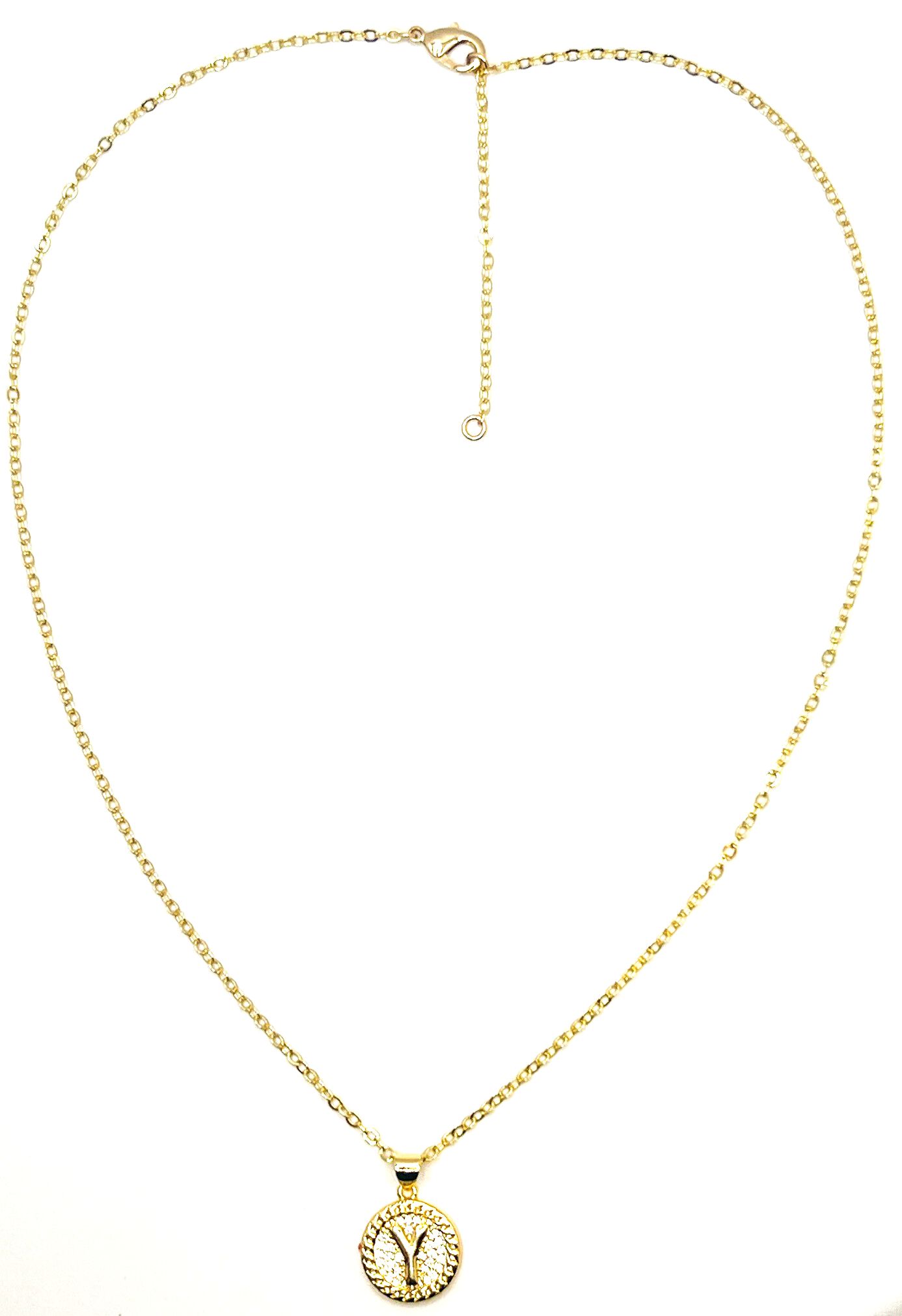 Lustre Initial Necklace, Y, hi-res image number 0