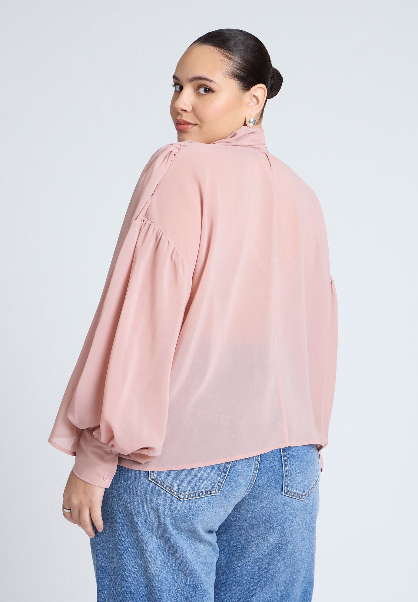 Chloé Cape Blouse In Silk Satin Jacquard | Chloé US