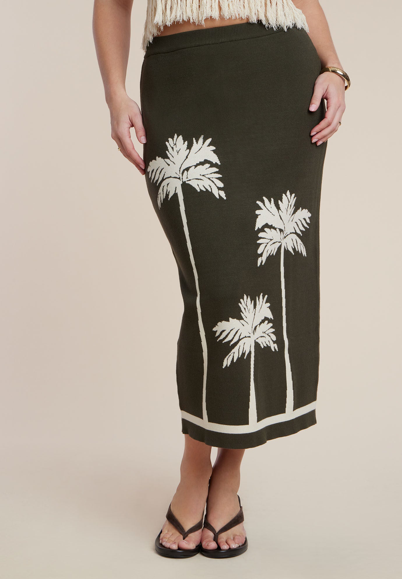 Intarsia Column Skirt