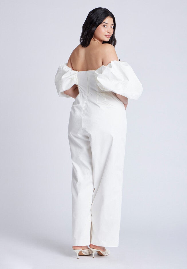 Off The Shoulder Jumpsuit, COCONUT MILK, on-hover image number null