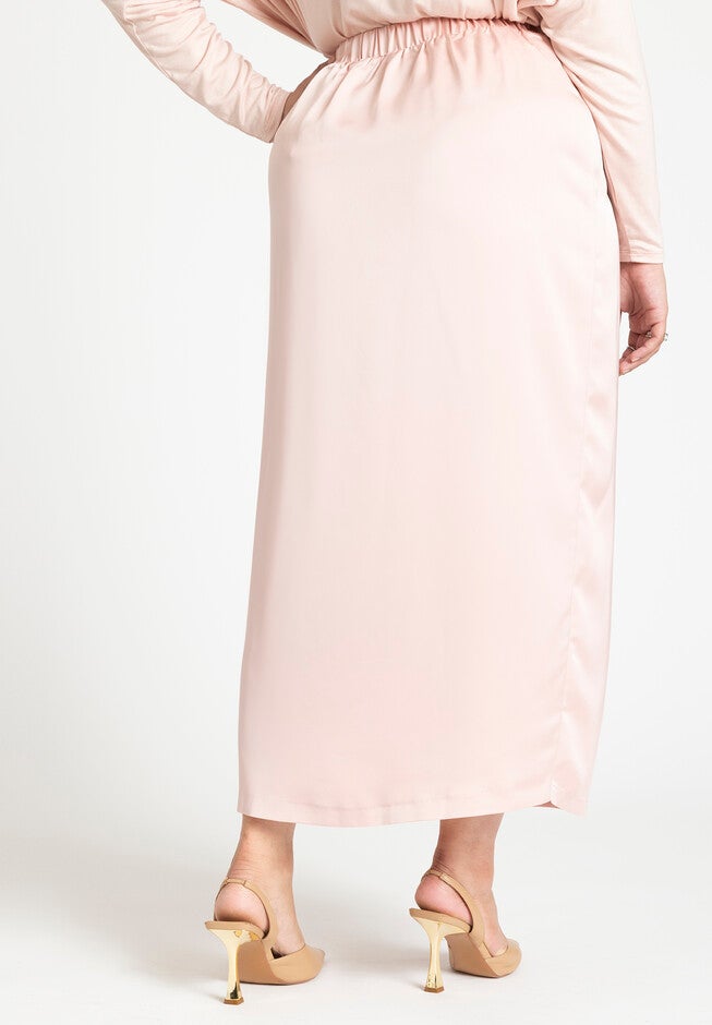 Satin Slit Skirt, , on-hover image number null