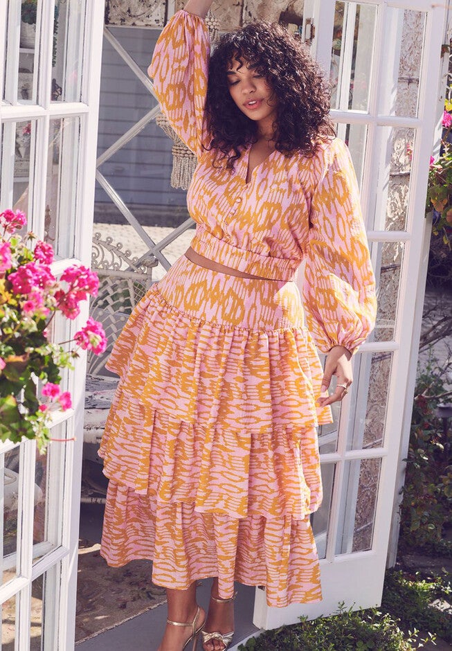 Organdy Tiered Skirt, , alternate image number null