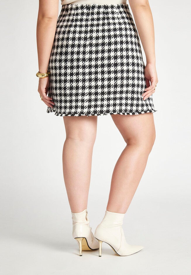Houndstooth Mini Skirt, , on-hover image number null