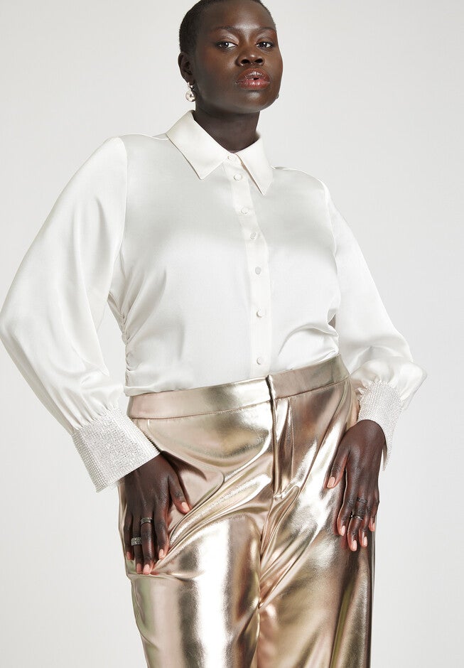 Rhinestone Cuff Blouse, , on-hover image number null