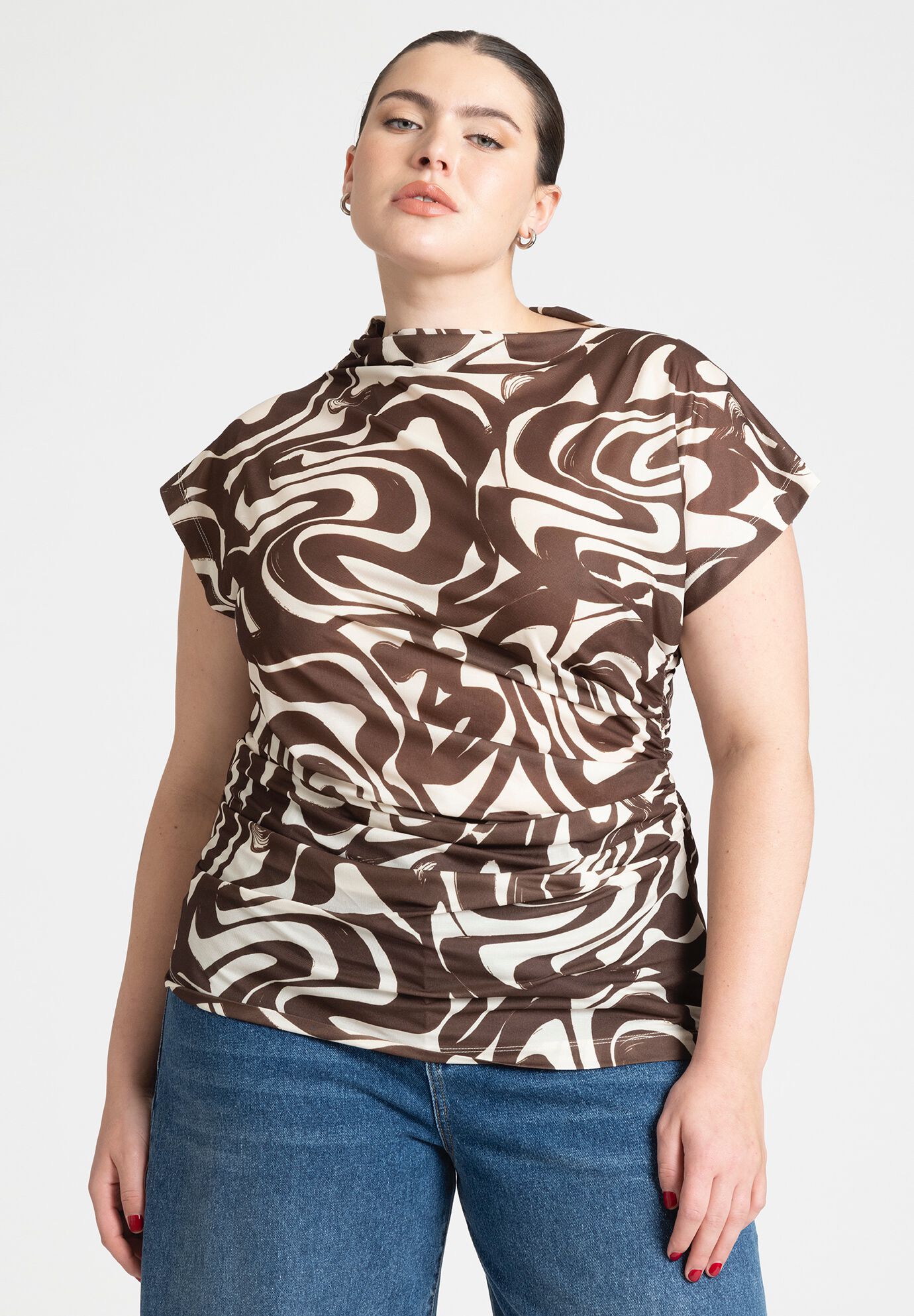 IONE ASYM TOP - TAUPE