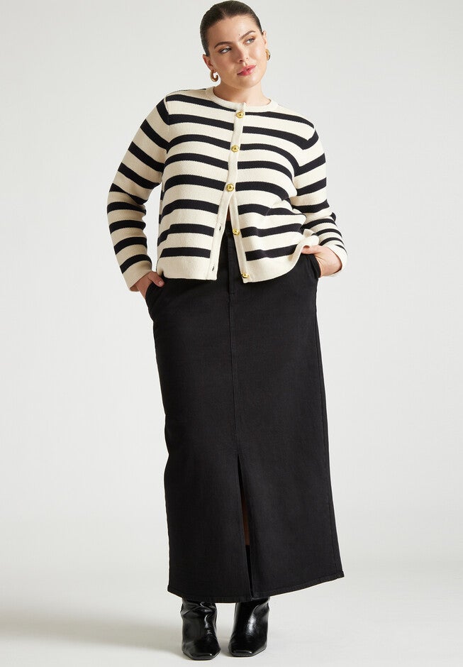 Intarsia Sweater Jacket, , alternate image number null