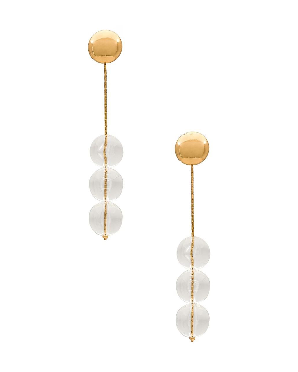 Linear Pearl Stone Earrings main image 1
