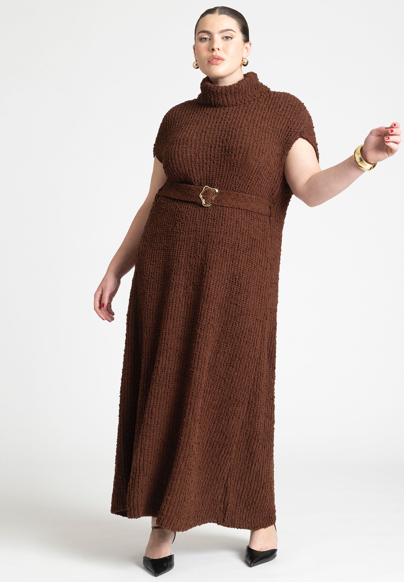 Polyester Turtleneck Sweater Dress by Eloquii