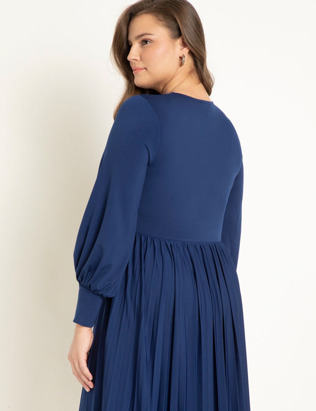 驚きの値段 Knot Eloquii | Cavern Ocean Length, Midi - Dress Pleated Front ワンピース