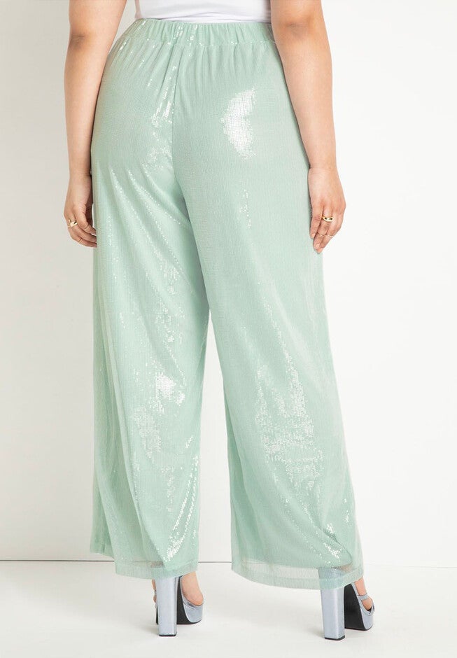 Wide Leg Sequin Pant, , alternate image number null