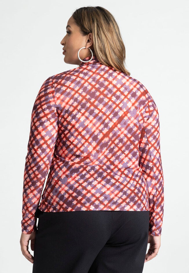 Twist Neck Long Sleeve Top, , alternate image number null