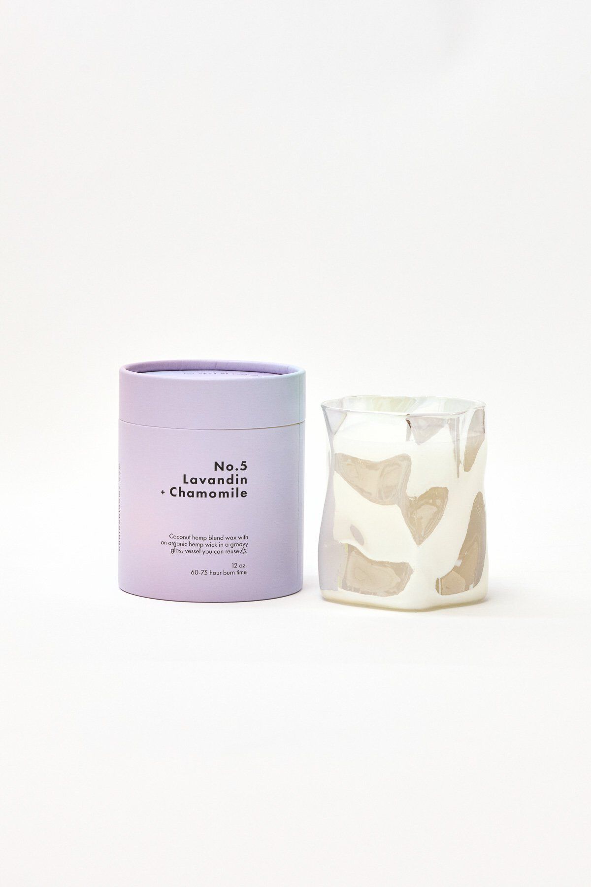 12 oz. No. 5 Lavandin + Chamomile Candle, NO.5 LAV CHAMOMILE, hi-res image number 0